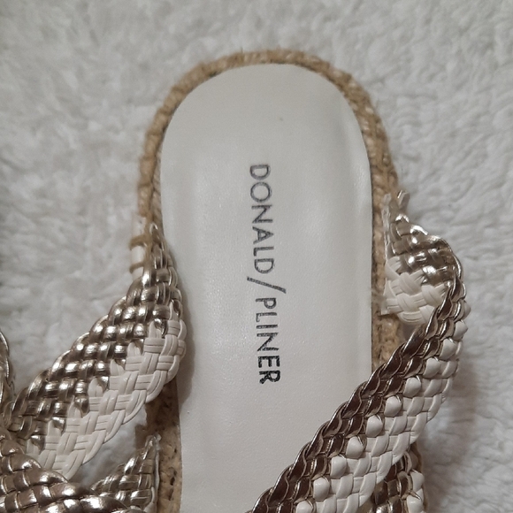 Donald J. Pliner Women's Metallic and White Espadrilles - Picture 2 of 7